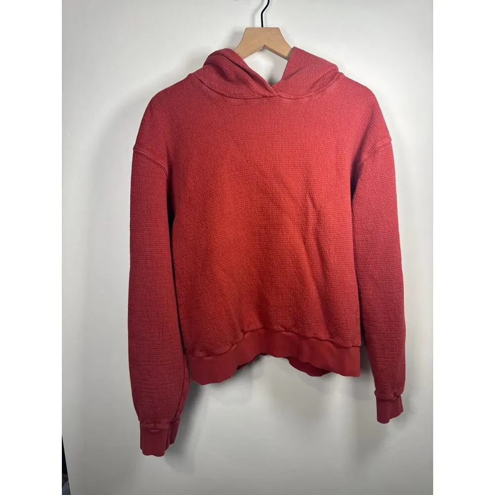 perfectwhitetee Azalia Waffle Hoodie in Red, Size Large - Picture 8 of 8